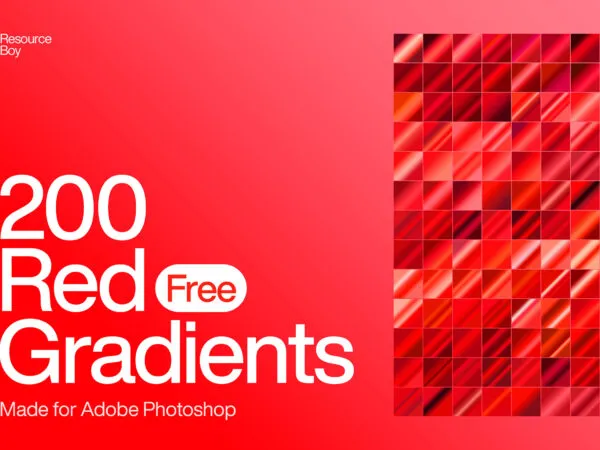 200 Red Photoshop Gradients 1