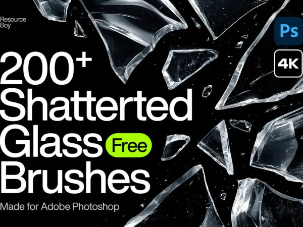 200 Shattered Glass Photoshop Brushes 1