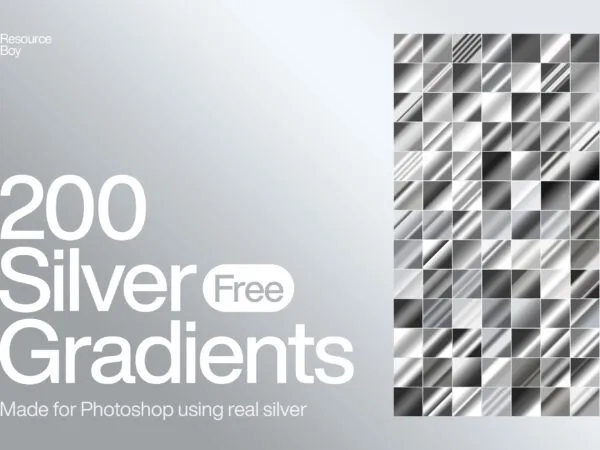 200 Silver Photoshop Gradients 1