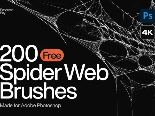 200 Spider Web Photoshop Brushes 1
