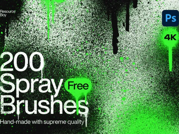 200 Spray Paint Photoshop Brushes 1