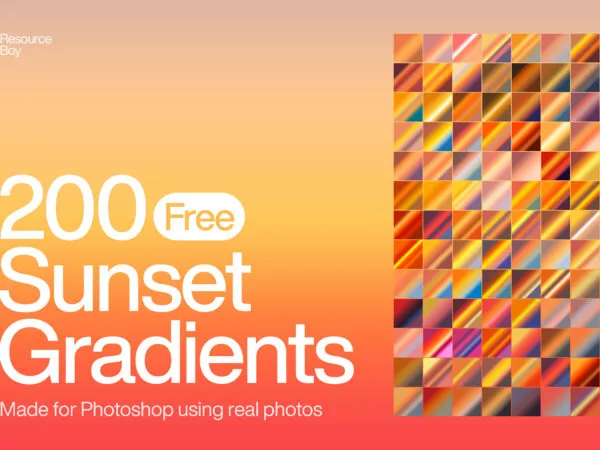 200 Sunset Photoshop Gradients 1