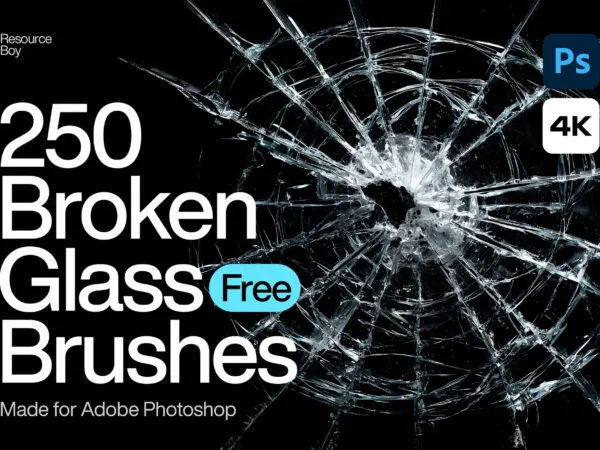 250 Broken Glass Photoshop Brushes 1