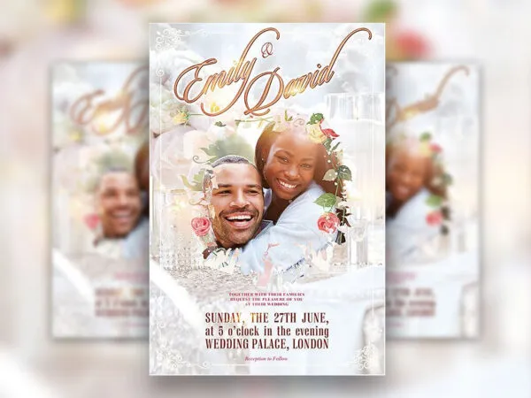 3 Bright Modern Wedding Invitation Flyer Templates 1