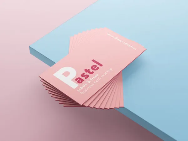 3 Business Cards Mockup with Casual Design 1
