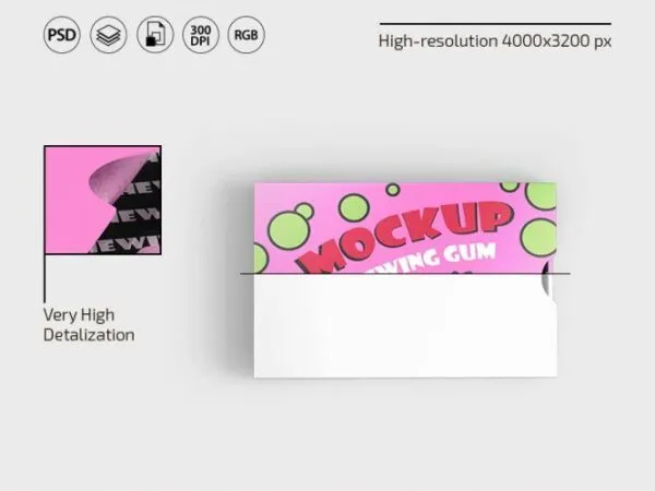 3 Chewing Gum Mockups with Blister Packs in Different Views 1
