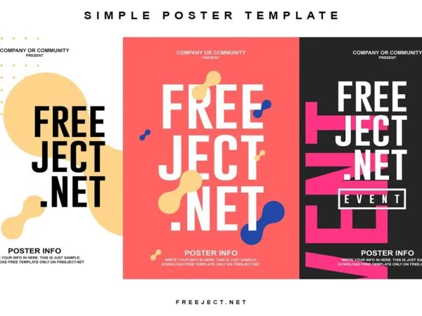 3 Colorful Simple Poster Template 1