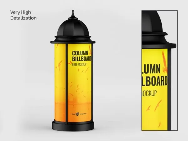 3 Column Billboard Mockups from Various Views 1