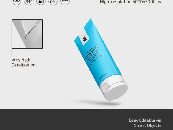 3 Cosmetics Product Beauty Tube Mockup 1