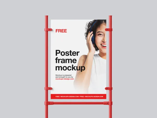 3 Different View of Matt Poster Frame Mockup 1