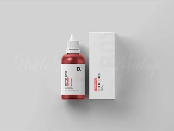 3 Distinct Shots of Dropper Bottle Mockup 1