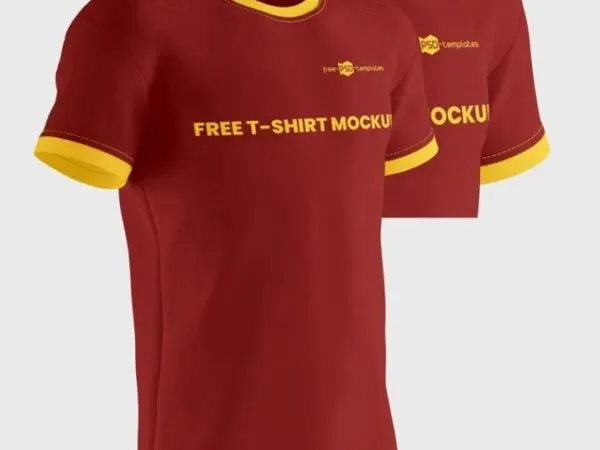 3 Floating T shirt Mockups in Different Angles 1