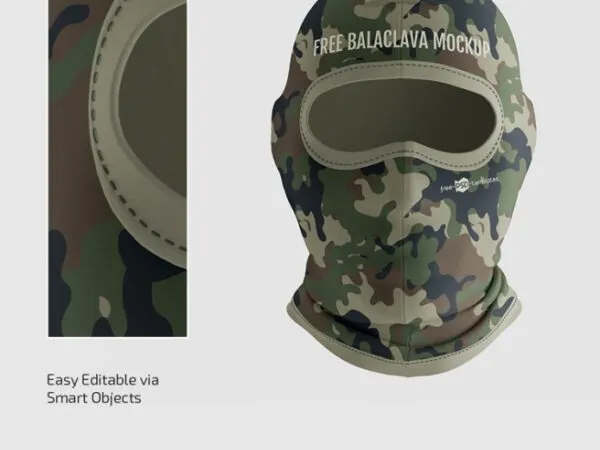 3 Front Side and 34 View of Balaclava Mockups 1