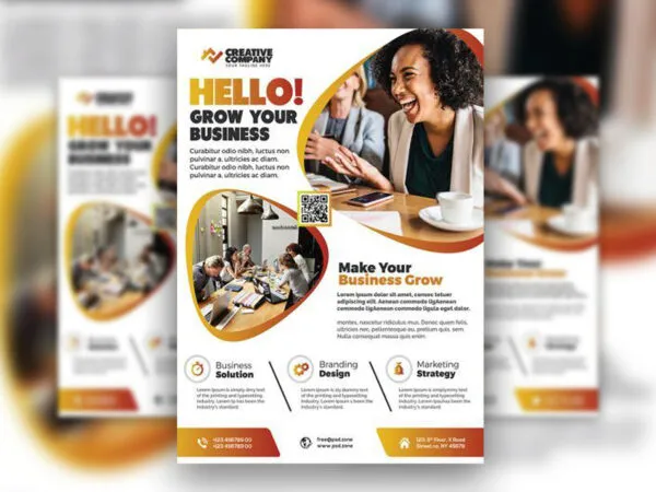 3 Geometric Modern Business Flyer Templates 1