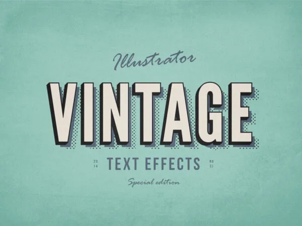3 Illustrator Vintage Text Effects 1