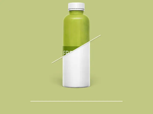 3 Juice Bottle Mockups in Different Positions 1