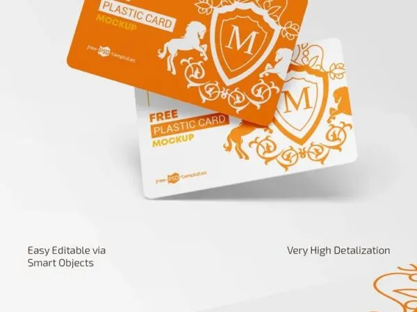 3 Mockups Featuring 2 Business Cards in Different Views 1