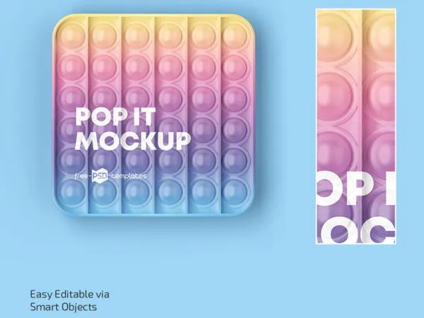 3 Mockups Including Pop It Toys in Different Arrangements 1
