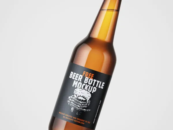 3 Mockups Showing Glass Beer Bottles in Different Positions 1