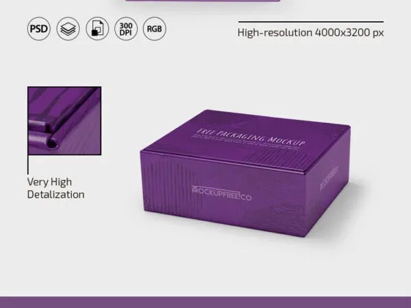 3 Mockups of Cardboard Packaging Boxes in Different Views 1