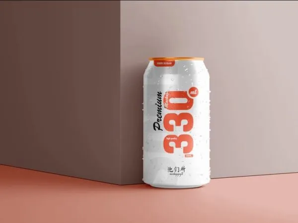 3 Mockups of Chilled 330ml Soda Cans 1
