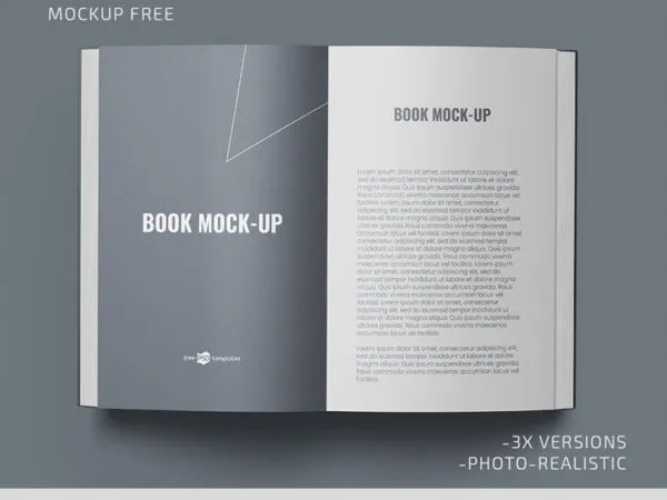 3 Mockups of Cover Books in Different Positions 1