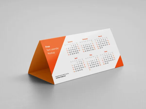 3 Mockups of DL Tent Calendars in Different Views 1
