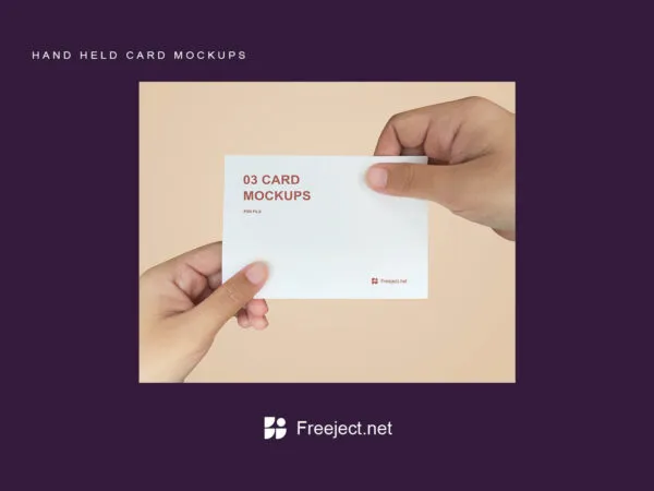 3 Mockups of Hands Holding Business Cards in Different Ways 1