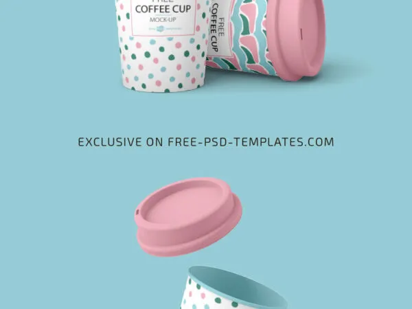 3 Mockups of Paper Coffee Cups in Different Angles and Positions 1