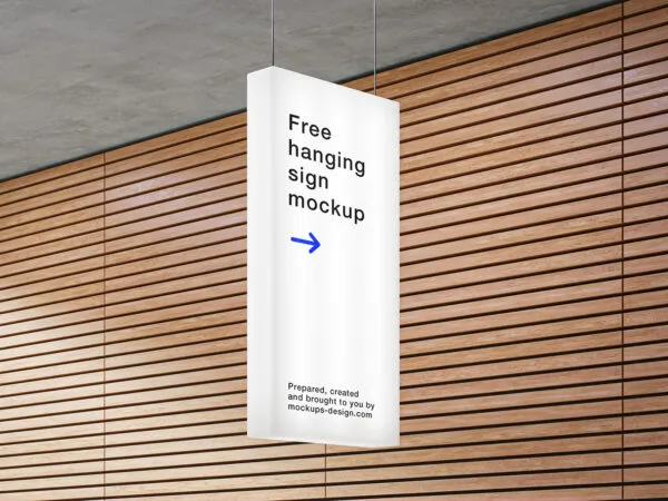 3 Mockups of Rectangle Hanging Sign 1