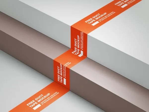 3 Mockups of Simple Duct Tape from Various Views 1