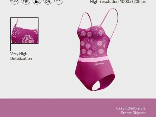 3 Mockups of Swimsuit from Different Angles 1