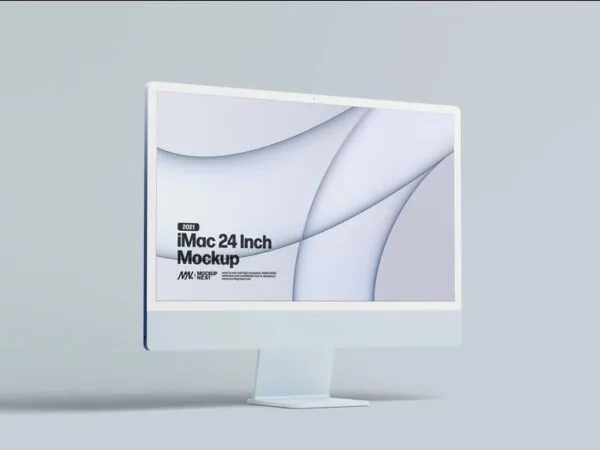 3 Mockups of a 2021 iMac 24 inch in Multiple Angles 1