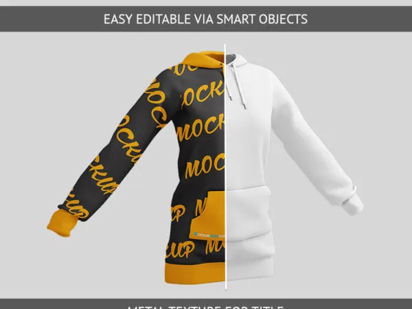 3 Mockups of a 3D Women Hoodie in Different Views 1