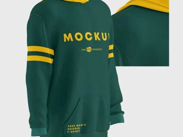 3 Mockups of a Floating Hoodie in Three Different Angles 1