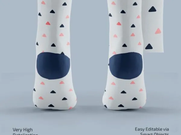 3 Mockups of a Pair of Socks in Different Angles 1