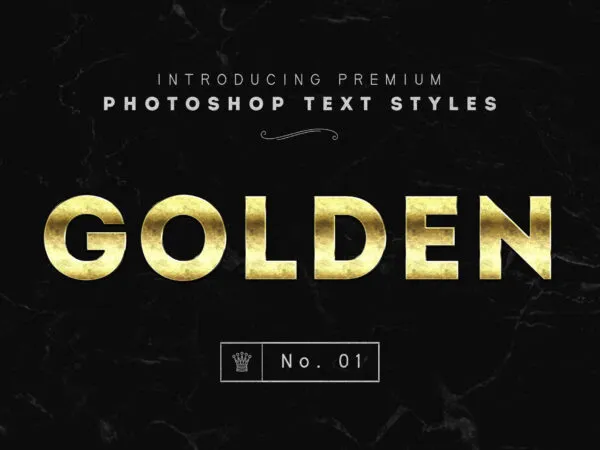 3 Photoshop Gold Text Styles 1