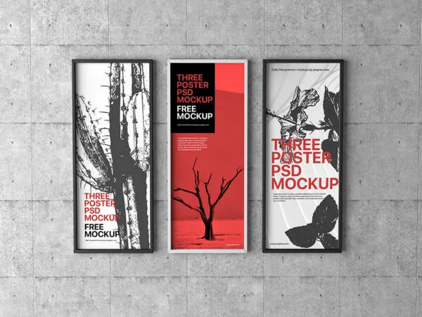 3 Posters Mockup in Front Sight 1