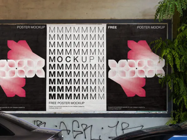 3 Posters Under Bridge Mockup in Front Sight 1