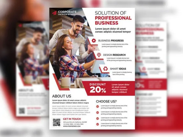 3 Professional Geometric Business Flyer Templates 1
