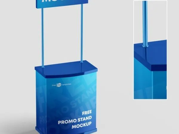 3 Promo Stand Mockups in Different Views 1
