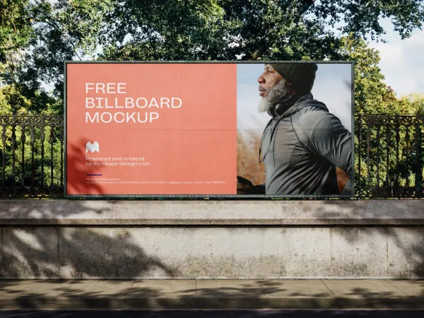3 Shots of Billboard Mockup on The Fence 1