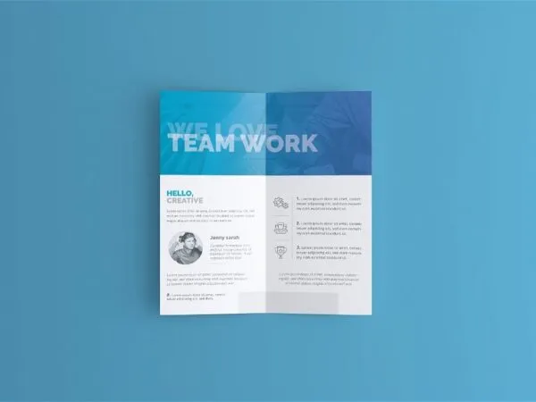 3 Shots of DL Bifold Brochure Mockup 1