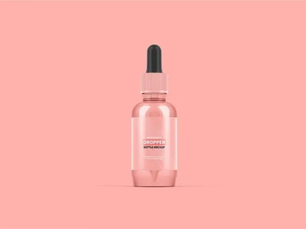 3 Shots of Dropper Bottle Mockup with Its Packaging 1