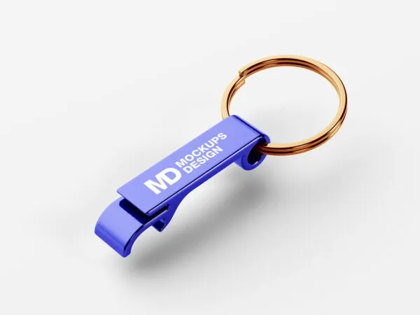 3 Shots of Keychain Opener Mockup 1