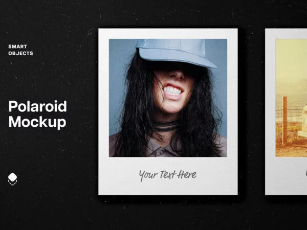 3 Shots of Polaroid Frame Mockup 1