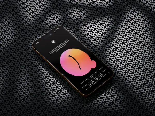 3 Shots of Smartphone Mockup on Plastic Background 1