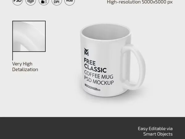 3 Shots of White Coffee Mug Mockup 1