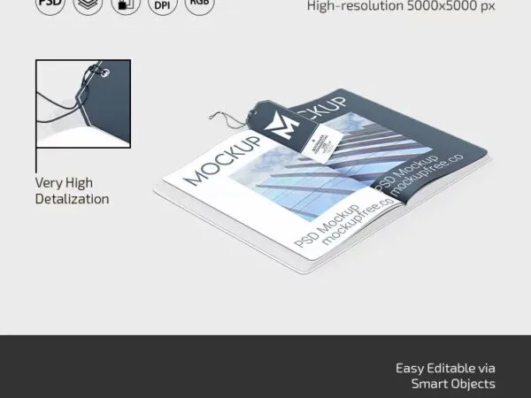 3 Showcases of Bookmark Mockup with Hardcover Book 1