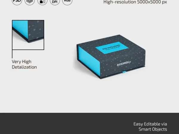 3 Showcases of Box Mockup 1